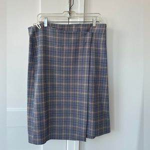 Hugo Boss Plaid Wraparound Skirt